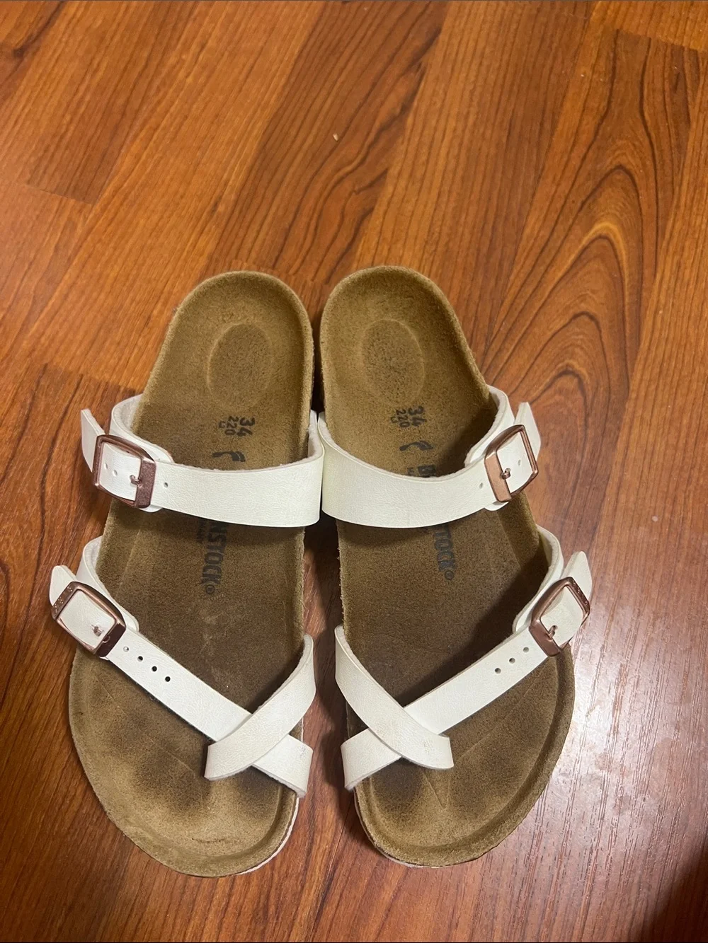Birkenstock Sz 34 (3 - 3.5 US) Mayari Kids White Sandals